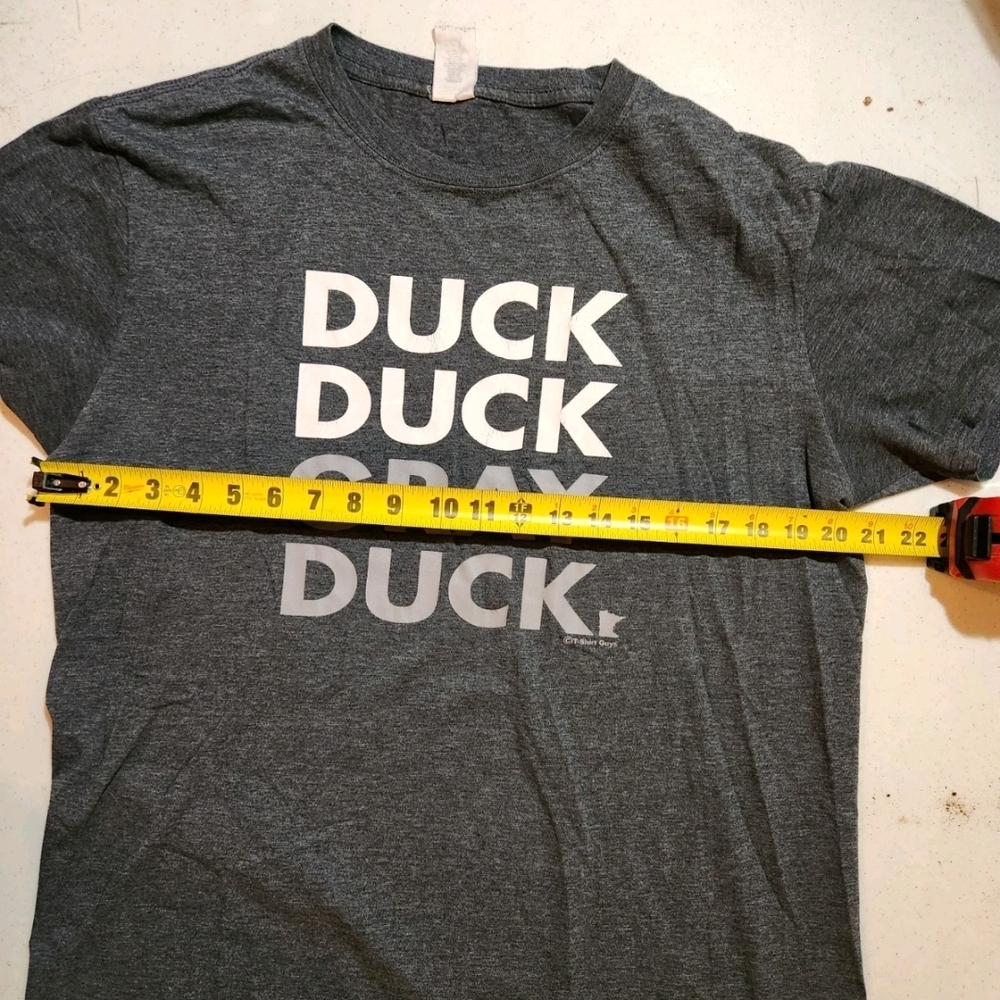 Gildan Charcoal Duck Duck Grey Duck Graphic Tee - Picture 3 of 8